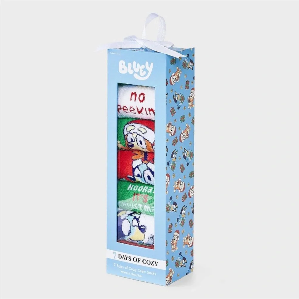Women’s Bluey 7 Days Of Cozy Crew Socks
